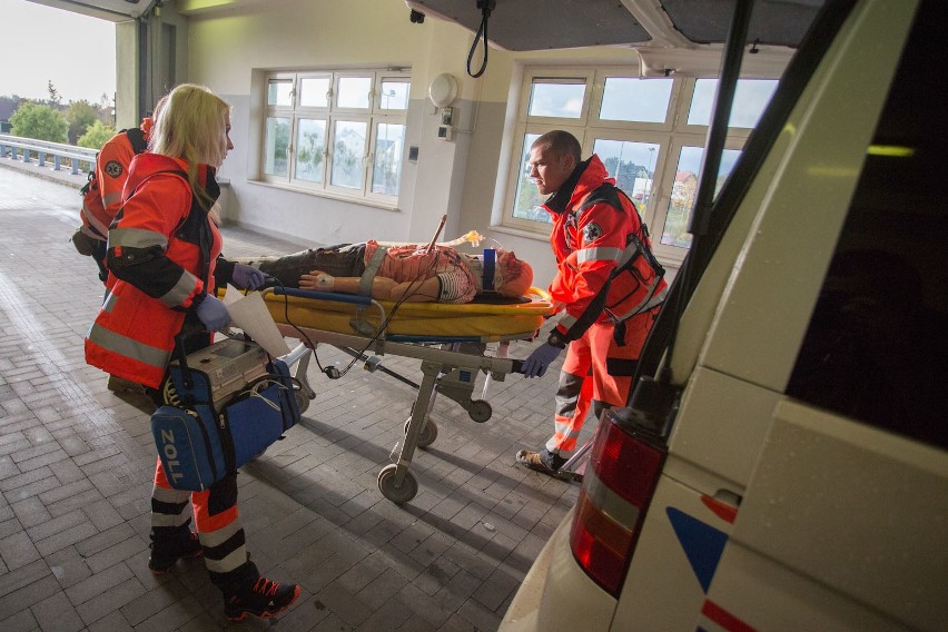 Ćwiczenia ratunkowe w słupskim szpitalu.