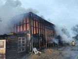 Pożar tartaku w Stramnicy pod Kołobrzegiem. Duże zniszczenia