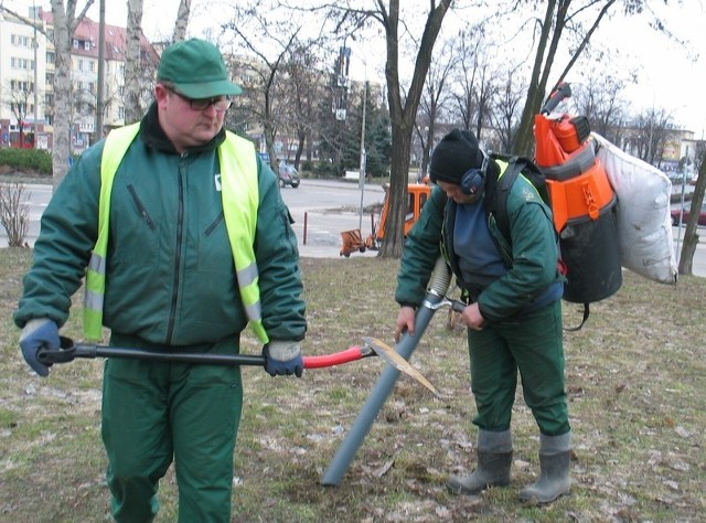 Tę brudną robotę wykonują Andrzej Kotlicki i Andrzej Gapys. - Ekskrementów jest mnóstwo - przyznają.