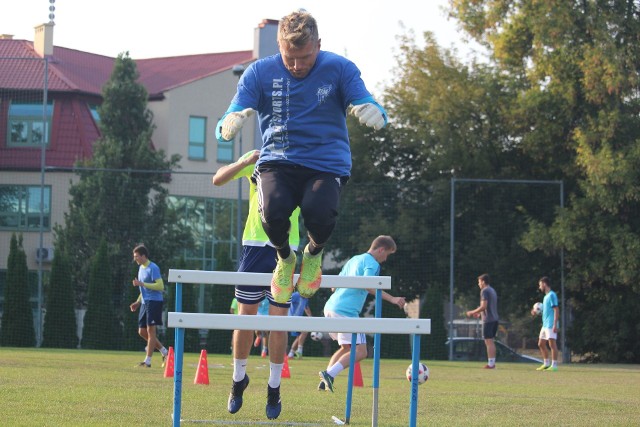 Paweł Młodziński, kapitan zespołu na ostatnim trening