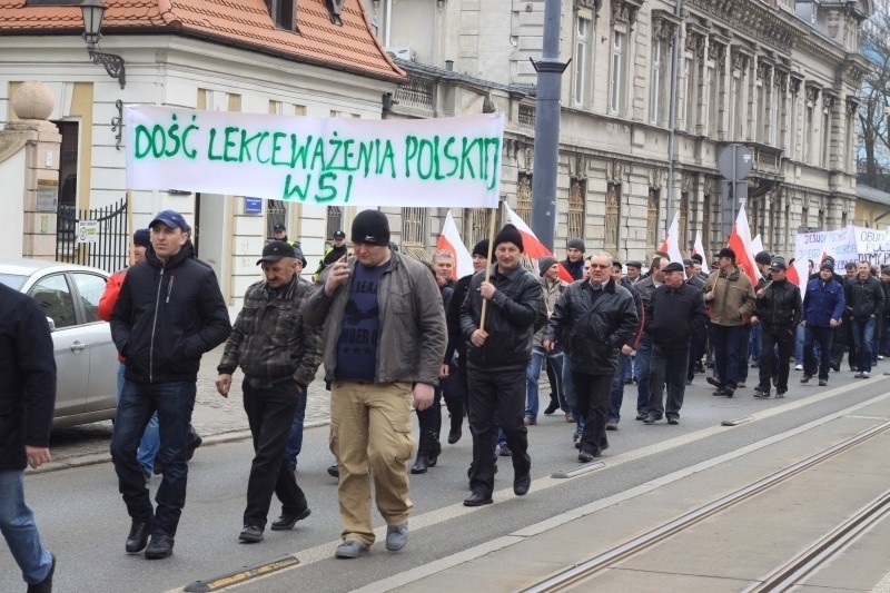 Syreny na ul. Piotrkowskiej. Hodowcy trzody chlewnej protestują przeciwko cenom wieprzowiny [FILM]