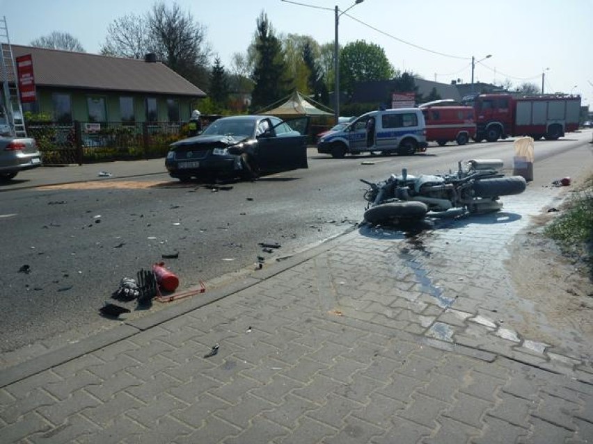 Wypadek Czerwonak - w wielkanocną sobotę zginął motocyklista