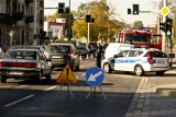Wypadek trzech aut na Krakowskiej. Nie kursują tramwaje