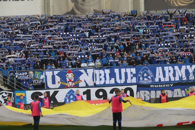 6.05.2023 r. Kibice na meczu Ruch Chorzów - Resovia Rzeszów w Fortuna 1. Lidze.