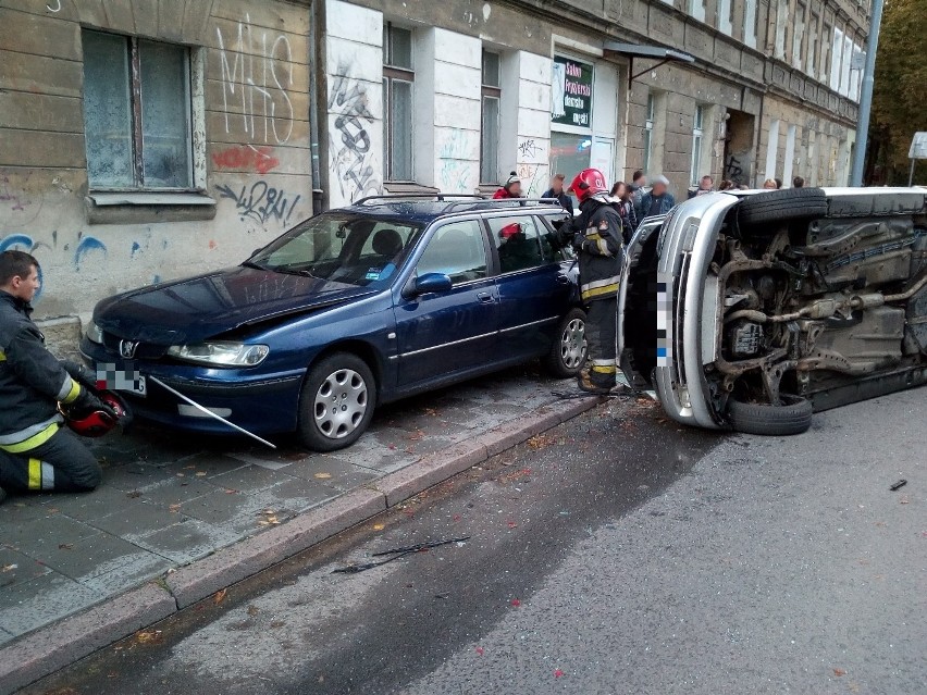 Wypadek na Powstańców Wielkopolskich w Szczecinie [zdjęcia]