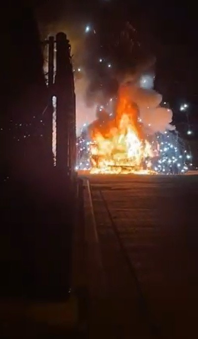 Pożar samochodu w Mydlnikach