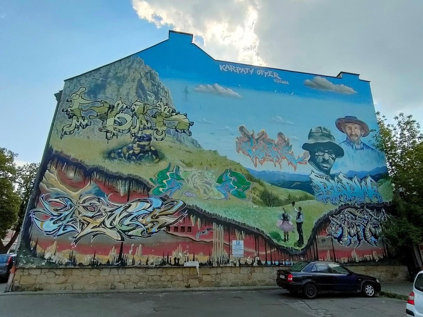 Street-art w Nowym Sączu. Zobaczcie najciekawsze prace na murach miejskich budynków