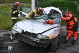 Groźny wypadek na ul. 3 Maja w Przemyślu. Do sprawy zatrzymano dwie osoby [ZDJĘCIA]