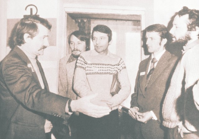 Spotkanie Lecha Wałęsy z przedstawicielami Prezydium białostockiego Międzyzakładowego Komitetu Założycielskiego NSZZ Solidarność.