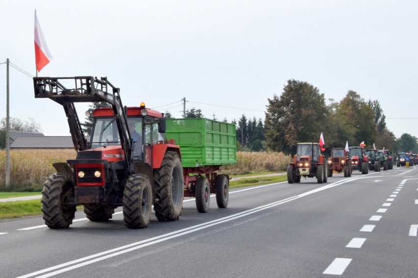 Protest rolników w Nagłowicach i drodze krajowej numer "78"...