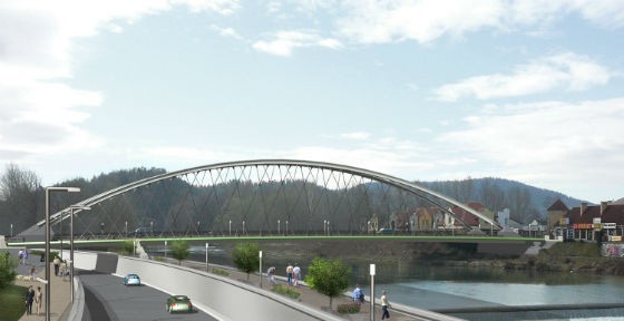 ZDW Katowice: W piątek rozpocznie się betonowanie mostu na Sole w Żywcu [WIZUALIZACJE]