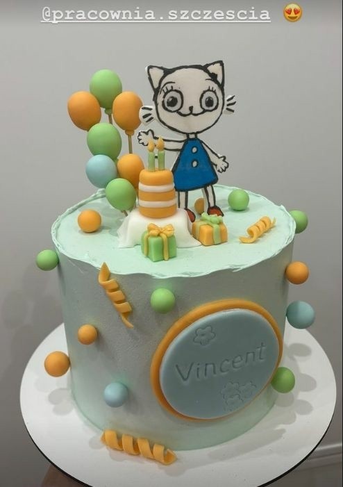Tak wyglądał tort na drugie urodziny Vincenta