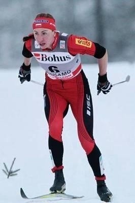 Justyna Kowalczyk w biegu na dochodzenie na 10 km Fot. PAP/EPA/Pekka Sipola