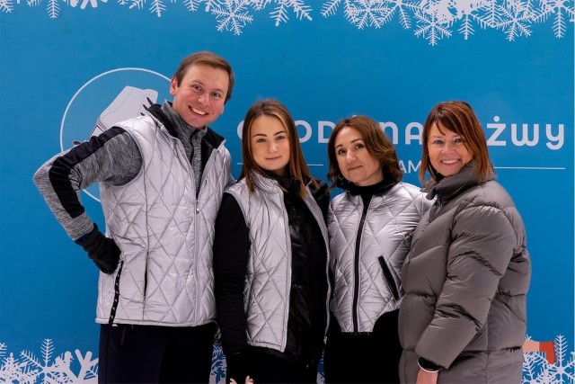 Sztab trenerski Cascade Poznań. Od lewej: Andrij Bech, Anita Pohl, Oksana Semenczenko i Alicja Pohl