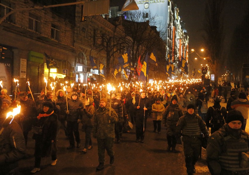 Kilka tysięcy osób przeszło ulicami Kijowa w marszu...