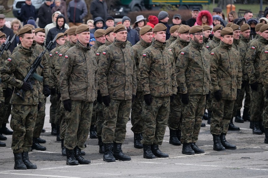 Przysięga wojskowa żołnierzy obrony terytorialnej w...