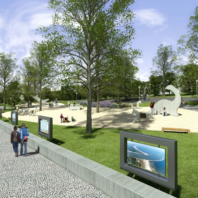 Świnoujście:Marszałek dołoży na park i szkołę  Projekt Parku Chopina wykonany przez Pracownię Broniszland.