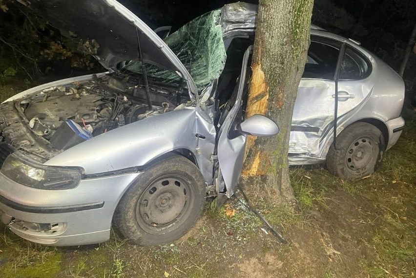 Śmiertelny wypadek w miejscowości Kolonia Chabielice. Nie żyje kierowca seata