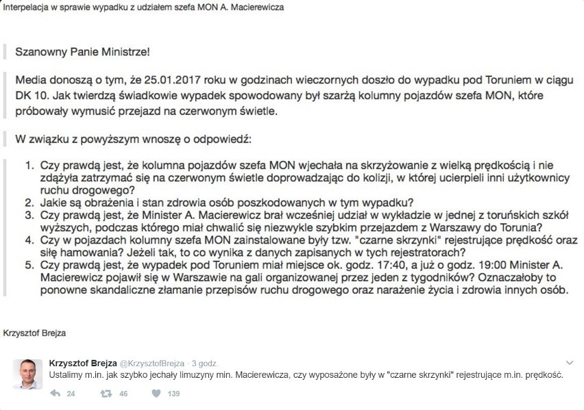 Krzysztof Brejza (PO) o wczorajszym karambolu: Nie ma naszej zgody na "PiS Pasy" [wideo]