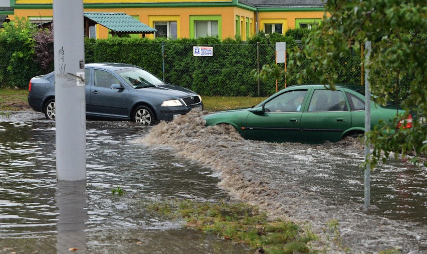 Bydgoskie ulice znów zalane