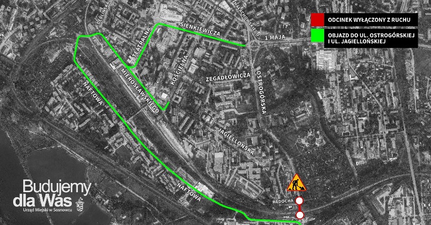 Drugi etap przebudowy ulicy Ostrogórskiej w Sosnowcu. Będziemy musieli jeździć objazdami