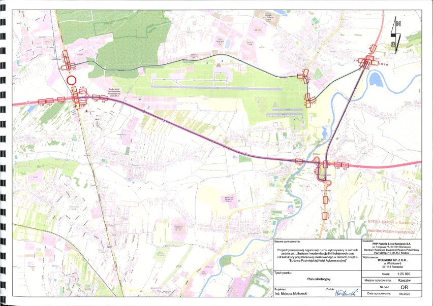 Mapka sytuacyjna na czas utrudnień w ruchu.