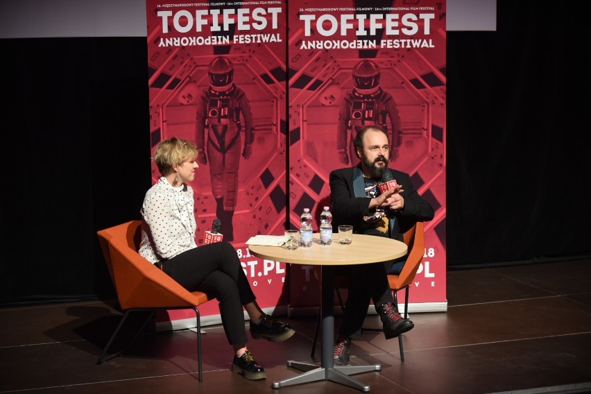 Tofifest 2018. Arkadiusz Jakubik podczas spotkania z publicznością w CKK Jordanki