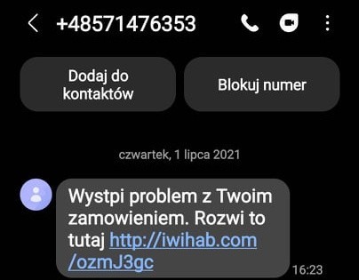 Oszuści ponownie rozsyłają wiadomości SMS, informujące o...