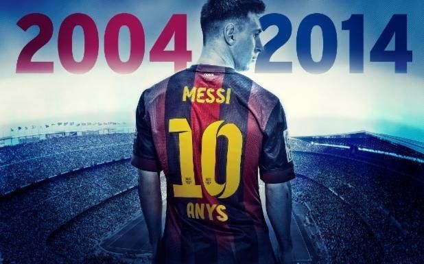 Po dekadzie w barwach Barcy Messi ma na koncie ponad 360...