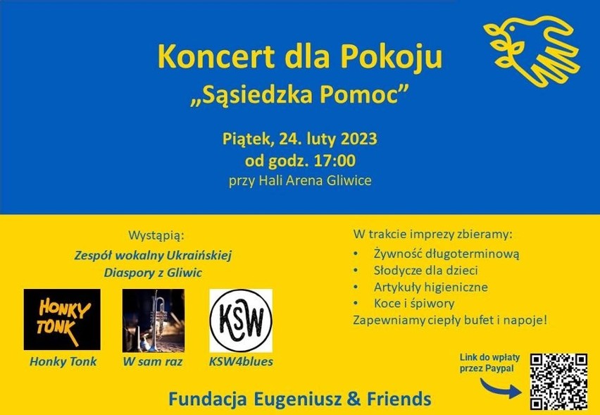 Koncert dla Pokoju - plakat wydarzenia