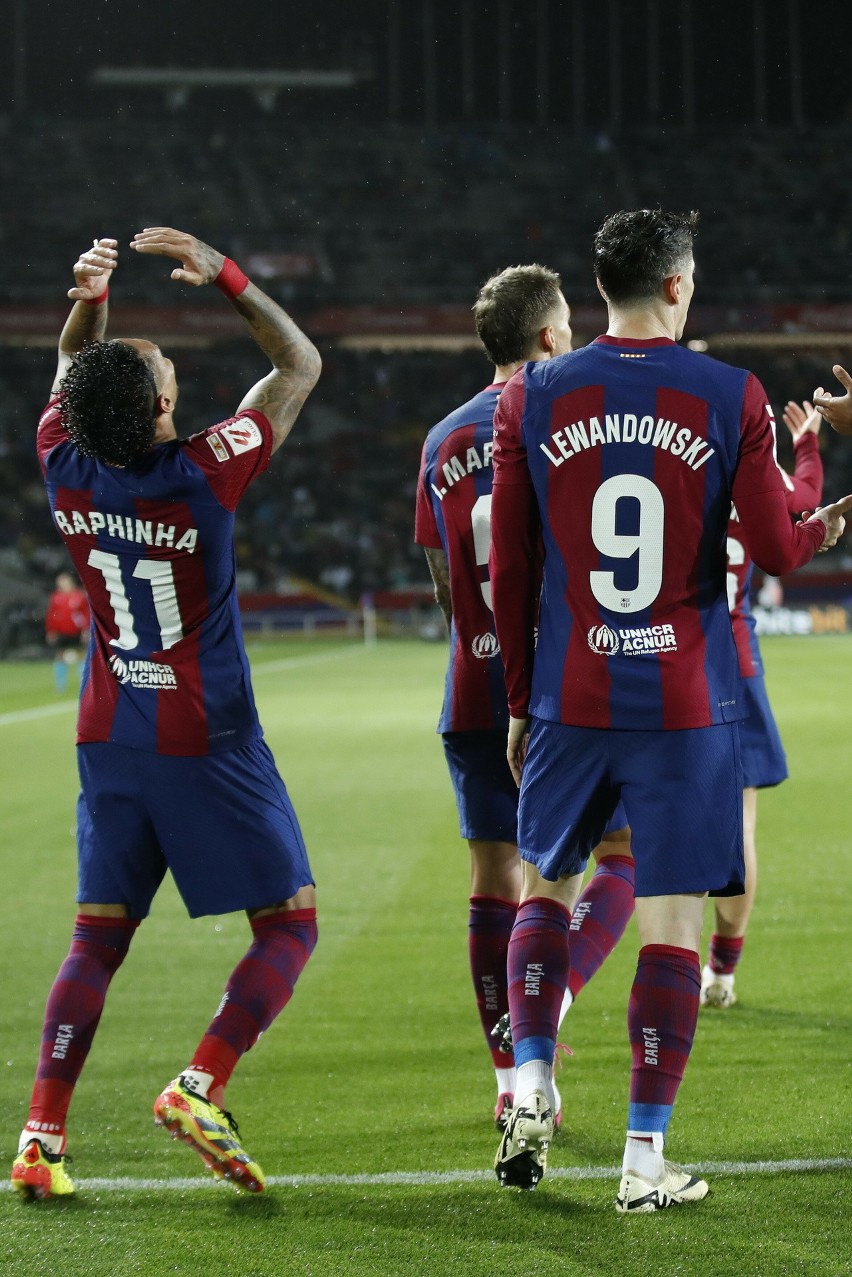 Radość Barcelony po golu z Las Palmas