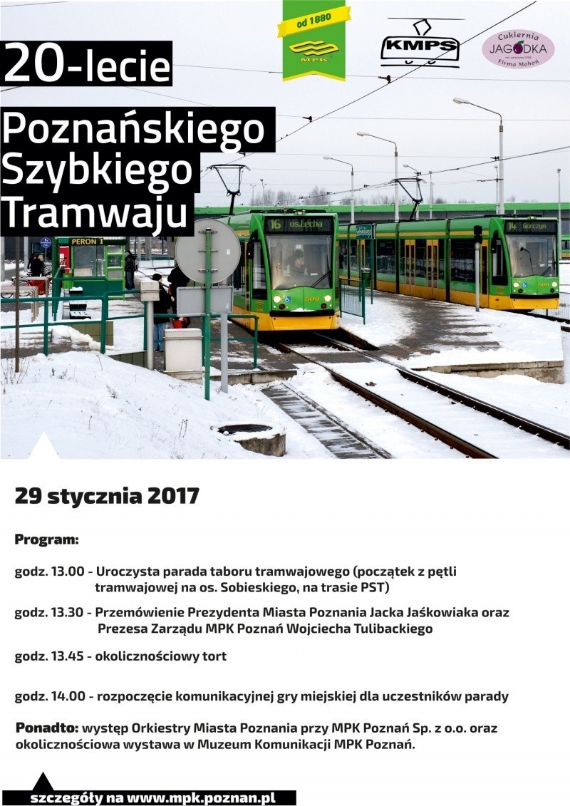 Poznański Szybki Tramwaj ma 20 lat. Wielka parada, gra miejska i tort [PROGRAM]