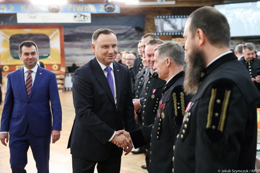 Prezydent RP Andrzej Duda na karczmie piwnej w Bełchatowie