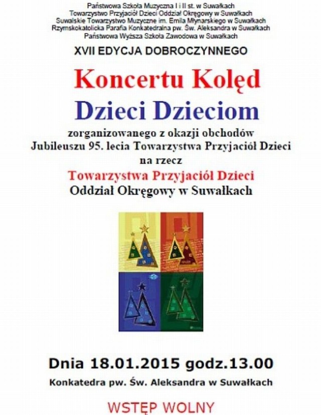 XVII Koncert Kolęd Dzieci Dzieciom w Suwałkach