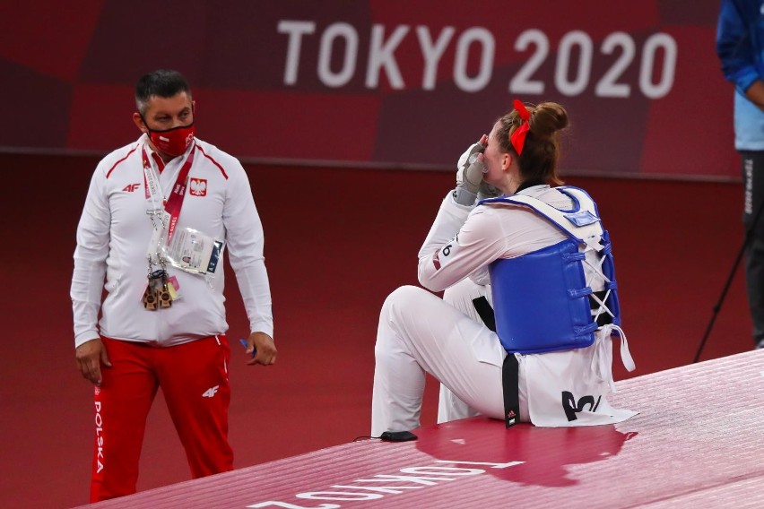 Aleksandra Karolczuk po przegranej walce o brązowy medal.