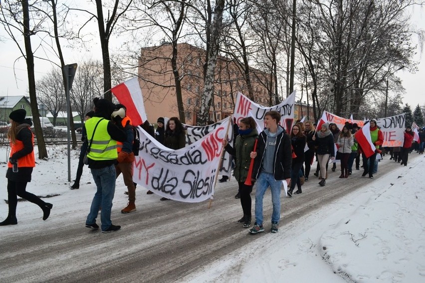 Marsz poparcia dla ZS Silesia w Czechowicach-Dziedziach