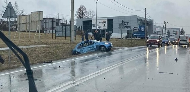 Wypadek w Kalwarii Zebrzydowskiej na DK52