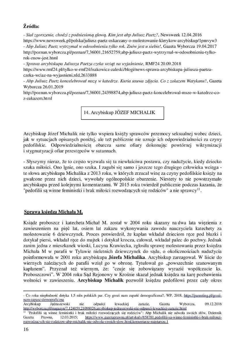 Pedofilia w kościele. Oto kapłani, którzy ukrywali księży pedofilów [raport "Nie lękajcie się"]