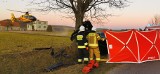 Śmiertelny wypadek pod Namysłowem. Audi uderzyło w drzewo, nie żyje 35-letni kierowca