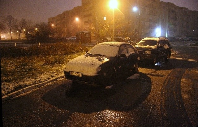 Pierwszy śnieg spadł w Kielcach 