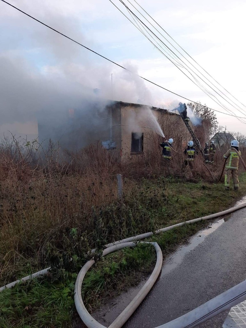 Strażacy gasili pożar w Bieńkówce