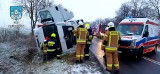 Bardzo groźny wypadek pod Kożuchowem. Na wysokości Stypułowa TIR wypadł z drogi i przewrócił się. Kierowcy, noga z gazu!