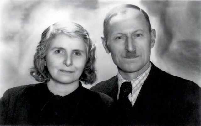 Jadwiga i Józef Zapatka, 1947 r., Zalesie Barcińskie