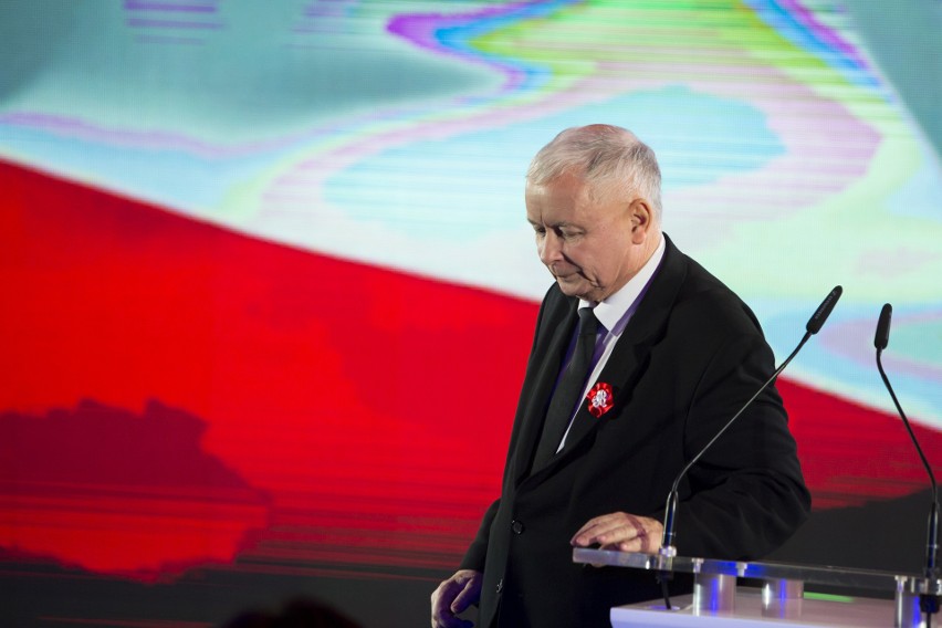 Jarosław Kaczyński na spotkaniu patriotycznym w Krakowie