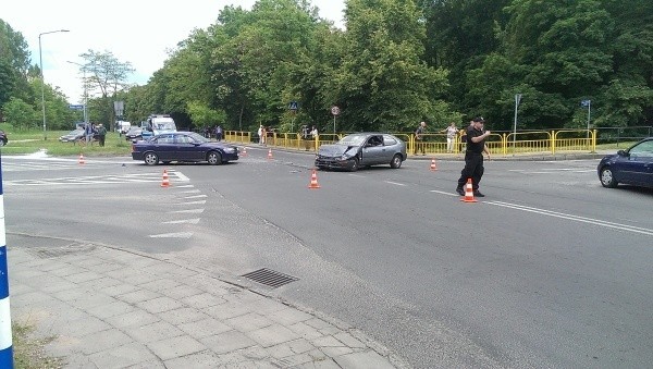 Wypadek na skrzyżowaniu ulic Wiosny Ludów i Chopina