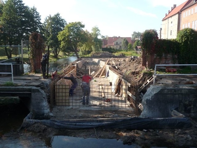 Budowa przepławki w Lęborku.