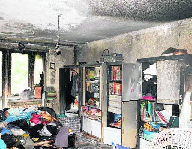 Tak wyglądało mieszkanie Marzanny po ugaszeniu pożaru
