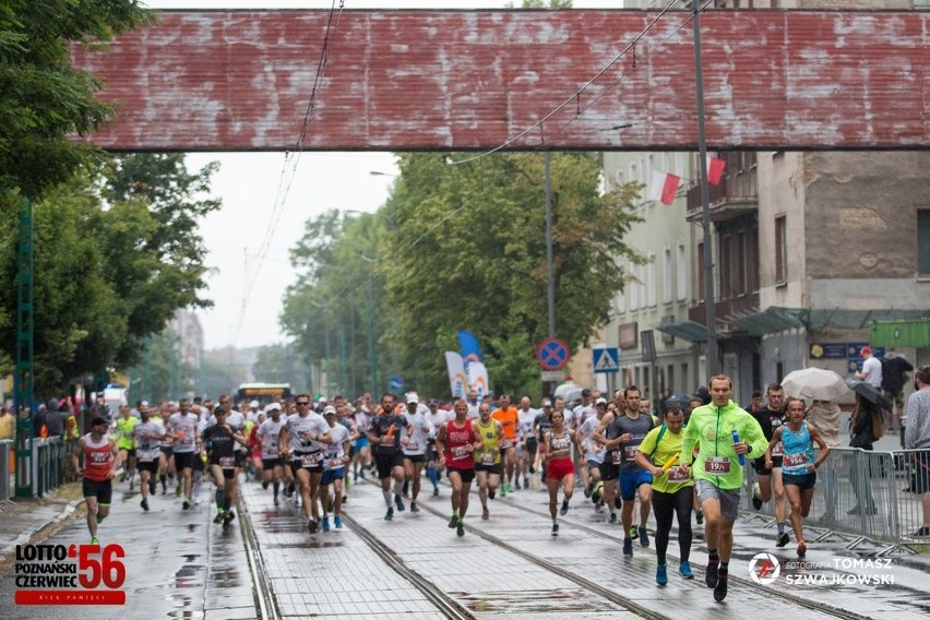 Odwrócona trasa Biegu Lotto Poznański Czerwiec 56 ma...