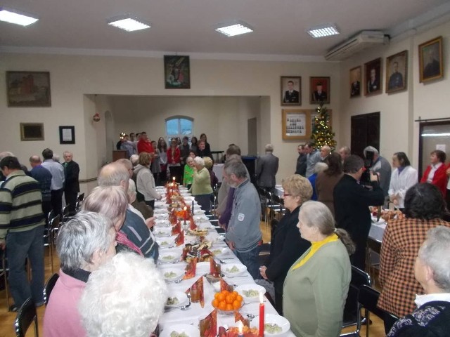 Modlitwa przed wieczerzą w Myślenicach