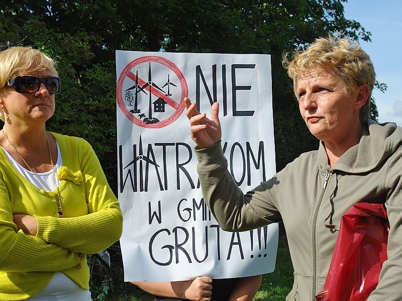Powiat grudziądzki. W gminie Gruta protestują przeciwko budowie wiatraków